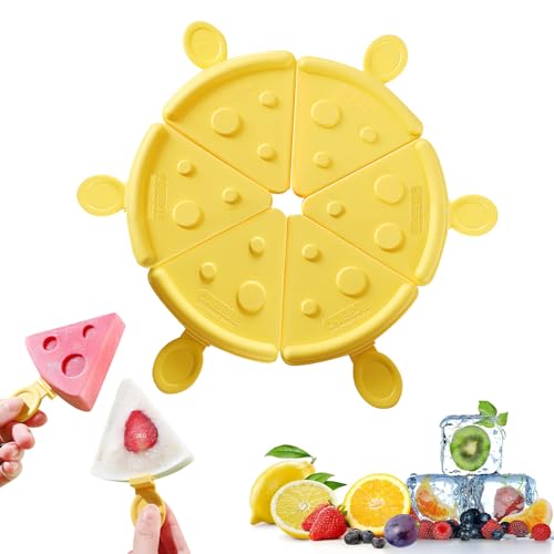 FePen Moule à Glace 6 pièces, Moule à Glace Empilable, Moules à Glaces Créatifs en Forme de Fromage, Moules à Glace Réutilisables (Yellow)