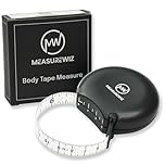 MeasureWiz Body Tape Measure - 80 Inch 200 cm Retractable Mini Measuring Tool - Tracker for Weight Loss & Body Fat Measurements - Waist/Bra Measurement Kit