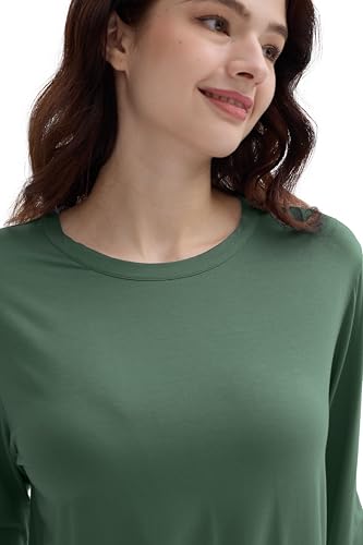 Joyaria Womens Bamboo Viscose Pajamas Set Ultra Soft Long Sleeve Jogger Pants Lounge Set Cooling Pjs3