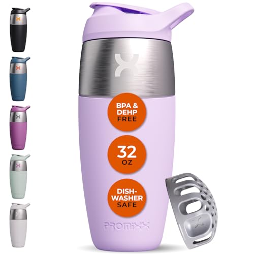 Promixx Pursuit botella mezcladora de proteínas de acero inoxidable de una sola pared, batidos súper suaves, 950 ml Promixx Pursuit botella mezcladora de proteínas de acero inoxidable de una sola pared, batidos súper suaves, 950 ml