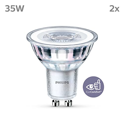 Philips Faretto LED, 2 Pezzi, Equivalente a 35W