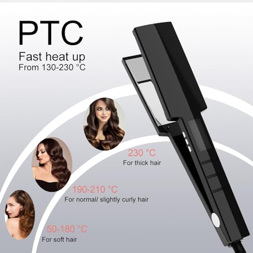 Plancha para cabello profesional ultra ancha de titanio miniatura 6
