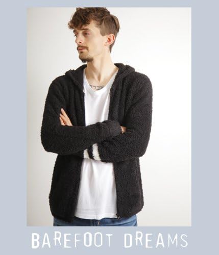Barefoot Dreams ベアフット ドリームス 男性サイズ Mens Zip Hoodie With Stripe メンズ フーディ パーカー S ブラック トレーナー パーカー 通販 Amazon