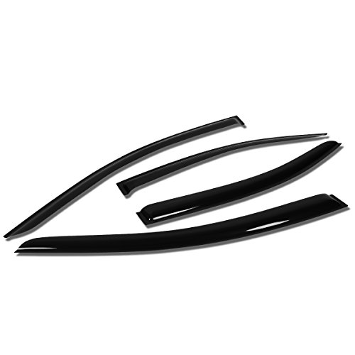 Replacement for Chevy Sonic Sedan 4pcs Tape-On Window Visor Deflector Rain Guard