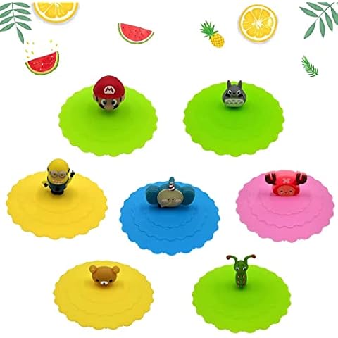 Tapas de silicona para tazas, 7 Piezas Cover