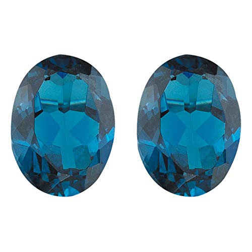 Instagem 0.96-1.25 Cts of 6x4 mm AAA Oval London Blue Topaz (2 pcs) Loose Gemstone
