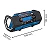 Bosch Professional 18V System radio de chantier sans-fil GPB 18V-2 SC (réception via DAB+, Bluetooth, FM et AUX, avec 1 bloc secteur, 1 câble AUX, 1 pile bouton au lithium de 3V CR2032)