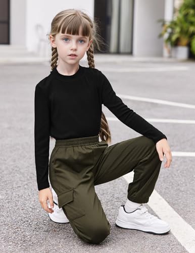 Image of Arshiner Girls 2 Piece Outfits Long Sleeve Pullover Jogger Pants Fall Winter Sweatsuits Tracksuit with Pockets for Kids