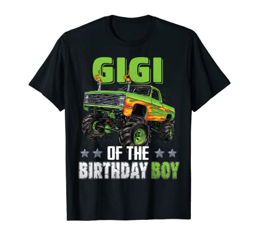 Gigi of Birthday Boy Monster Truck Car Family Matching Nana T-Shirt