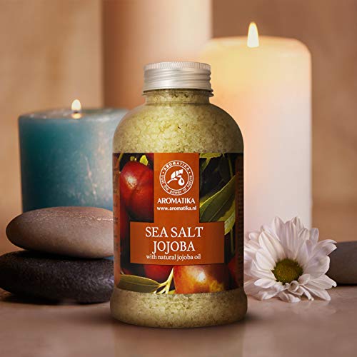 Jojoba Bath Salts 21.16 Oz - Natural Jojoba Oil Best For Bath - Good Sleep - Relaxing - Body Care - Beauty - Calming Sea Salt #TOP5