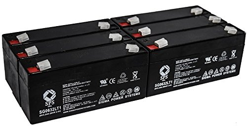 SPSBrand 6V 3.2Ah (Termina LT1) Replacement Battery for Digitron Scales 1120A (6 Pack)