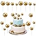 20 Pezzi Topper Torta Sfera in Schiuma Topper Cupcake Palline Decorazione per Torta Cupcake Palline Perle Finte DIY Decorazione Forno per Compleanno per Nozze Anniversari Compleanni Baby Shower (Oro)