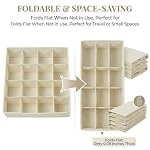 Lourome Underwear Drawer Organizer, 10-Pack, for Socks, Bras, Off-White - Image 5