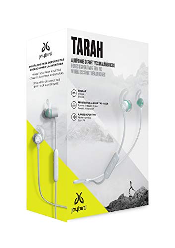 Fone de Ouvido Sem Fio Jaybird Tarah Bluetooth, Esportivo, À Prova de Suor e À Prova D'Água - Cinza