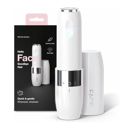 King Shine Mini Facial Hair Remover for Women | Portable Electric Face Shaver & Razor | Painless Hair Removal Trimmer for Upper Lips, Chin, Cheeks & Peach Fuzz | Dermaplaning Tool