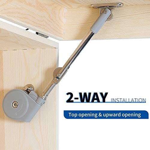 RUYUFE Lid Stay 105 Degree Open with Soft Close, Lid Support for Toy Box and Upward Top-Opening Flap Doors, Easy to Install - Image 6