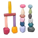 Regalo ideal ---- el regalo educativo especial de piedras de equilibrio para niños no solo es un juego de apilamiento, sino también un proyecto de arte lleno de desafíos y diversión. Puede usarse como regalo de cumpleaños para ayudar a su hijo a aprender y progresar en el juego, de modo que los niños aprendan de forma independiente y disfruten aprendiendo.