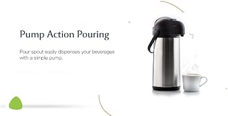 3L Coffee Carafe Vacuum Jug | Stainless Steel Pump to Keep Drinks 12 Hours Hot / 36 Hours Cold | Insulated Tea Dispenser, Lab Tested Thermal Teapot & Pump Pot - Cresimo