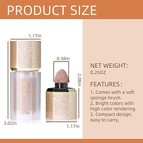 Dageda 3Pcs Liquid Blush, Contour And Highlighter, Face Blush & Cream Contour & White Highlighter Makeup With Cushion Applicator, Waterproof, Long-Lasting Pearl Blush For Women Beauty Makeup (Color D) #TOP6