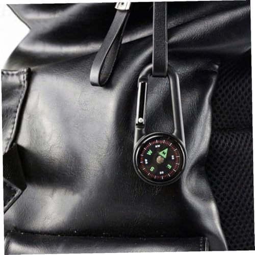 Brújula metal carabiner doble 2 pcs para camping miniatura 7