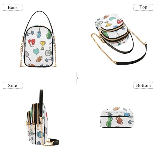 Image of MCHIVER Golf Crossbody Bag for Women Cell Phone Purse Wallet with Removable Chain Shoulder Handbag