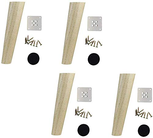 DBHZJ 80° oblique foot, cabinet furniture replacement foot, bathroom cabinet TV cabinet foot solid wood fittings, 17-24cmMultiple sizes, Suitable for all furniture