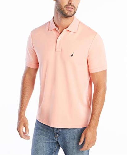 Image of Nautica Men's Classic Fit Short Sleeve Dual Tipped Collar Polo Shirt