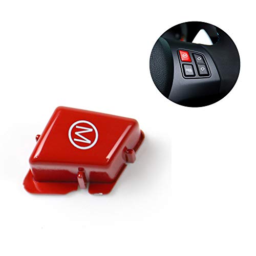 WonVon Car Steering Wheel Switch Button,Car Steering Wheel M Switch Button Cover Trim for BMW 3 Series E90 E92 E93 M3 2007-2013 (Red)