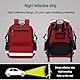 Cubstone Rollstuhl Rucksack, Rollstuhl Tasche Hinter dem Sitz, Große Kapazität Rollstuhlzubehör - Rollstuhltasche Hinten - Mit reflektierendem Streifen für Medikamentenlagerung - Nur Tasche (C) (Red)
