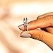 Rhinestone Cross Double Layered Ring for Women Crystal Stacking Cross Finger Rings Faith Promise Engagement Fashion Dainty Jewelry Gift Size 8 (Silvery Cross 8)