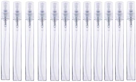 12pcs 2ML 3ML 5ML 10ML Mini Clear Perfume Glass Spray Bottle Fine Mist Atomizer Vial Glass Bottle Spray Refillable Perfume Empty Sample Bottle for Travel Party Portable Makeup Tool (10ml)
