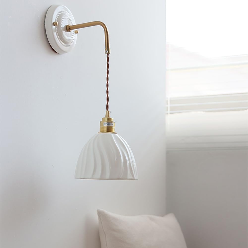 SKYGOO Accesorios de iluminación de diseño para alojamiento en Familia, lámpara de Pared para Sala de Estar, Comedor, lámpara de Pared de Vidrio a Rayas Irregulares, lámpara de Pared para cabecera de