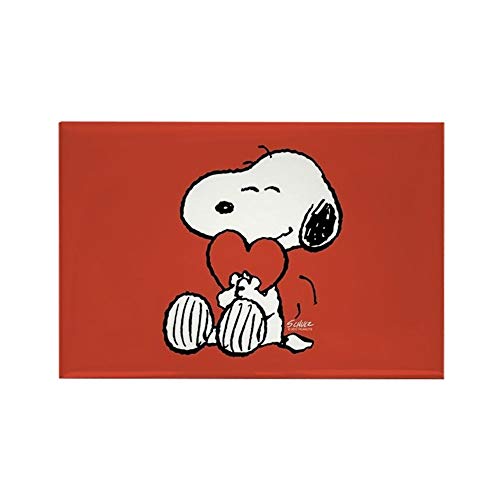 CafePress Peanuts: Snoopy Heart Magnets Rectangle Magnet, 3"x2" Refrigerator Magnet