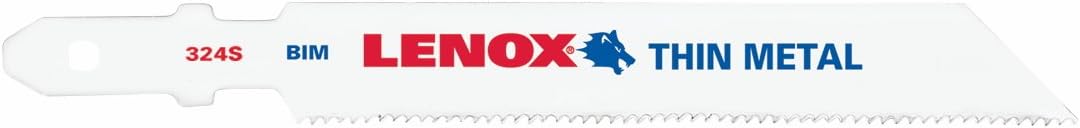 Lenox Tools 20817B324S T-Shank Bi-Metal Thin Metal Jig Saw Blade, 3-5/8-Inch x 3/8-Inch x 24 TPI, 25-Pack