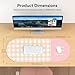 Velluxion Checkered Pattern Desk Pad Protector, 35.5 x 13'' Aesthetic Mouse Mat for Desktop, Waterproof PU Leathe Non-Slip Desk Writing Pad for Office and Home, Orange and Pink