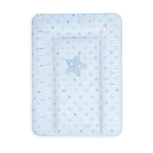 Ceba Baby® Wickelauflage - weiche Wickelunterlage - Baby Wickeltischauflage - 50x70 cm - Abwaschbar - OEKO-TEX® Standard 100 - Made in EU - Blau - 50 x 70 cm