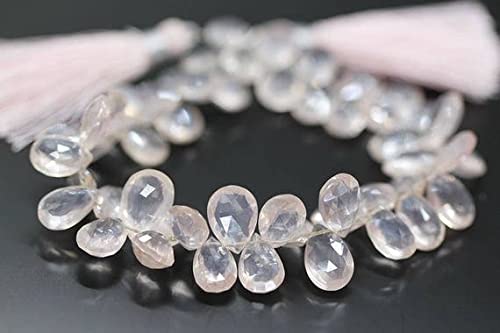 Quartz rose mystique perles de lithothérapie en goutte pour soi
