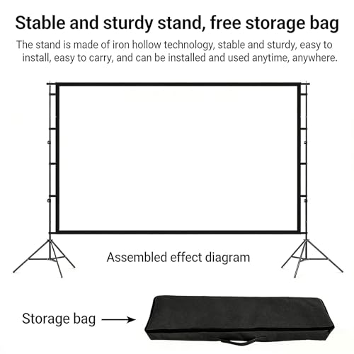 Écran de projection extérieur anti-plis en soie de lait 16:9 double support - 6