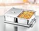 ROMMELSBACHER Warmhalteplatte WPR 407/E - Gastro, Edelstahl, Sicherheits-Floatglas, stufenlos regelbar 40-105 °C, Fläche 61 x 41 cm, für Behälter 1/1 GN Format, Ein-/Ausschalter, Made in Germany