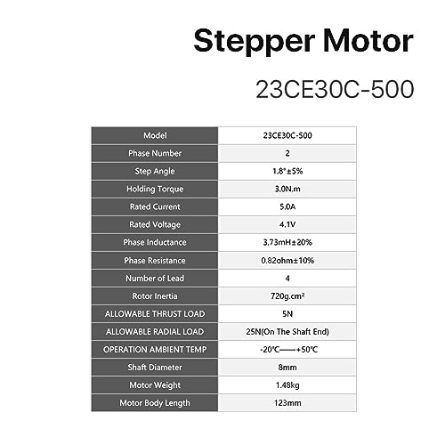 Moteur Pas à Pas 3.0Nm 5.0A sans perte de pas avec encodeur précis - 6