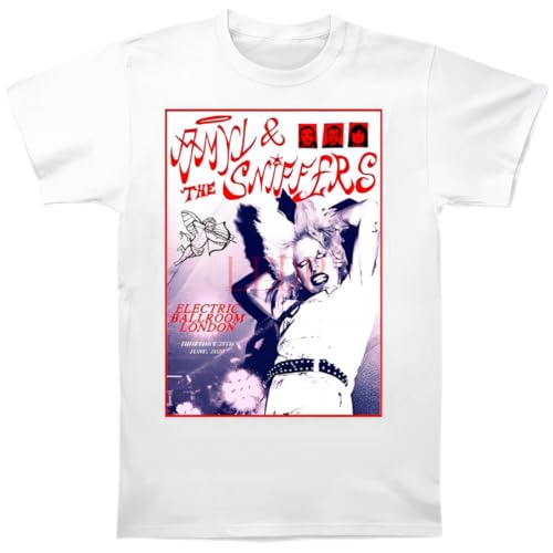weUGHe2ND3 Amyl and TH Sniffers t shirtunique Underground Australian Post Punk Music Handmade Cotton t Shirt, Branco, L