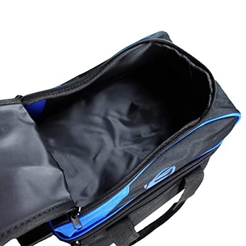 Elite Basic Single 1 Ball Roller Bowling Bag with Rolling Wheels Holds Bowling Shoes up to US Size 10.5 Mens (Black) - Thumbnail 6