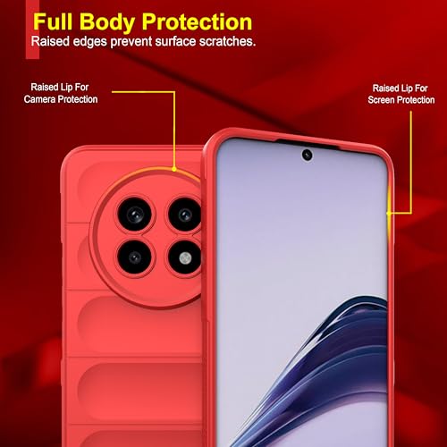 Image of Zapcase Back Case Cover for Realme 13 Pro 5G | Compatible for Realme 13 Pro Back Cover | Liquid Silicon Magic Case with Camera Protection | Red