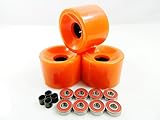 TGM Longboard Cruiser Skateboard High Rebound Wheels + ABEC-7 Speed Bearings Orange