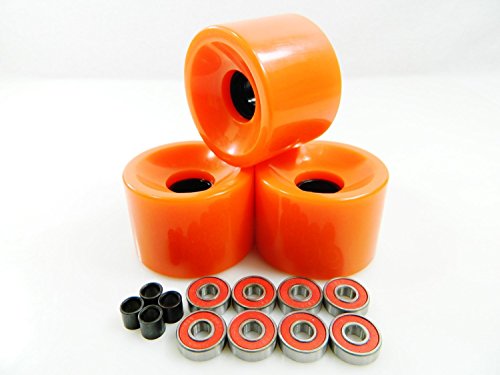TGM Longboard Cruiser Skateboard High Rebound Wheels + ABEC-7 Speed Bearings Orange