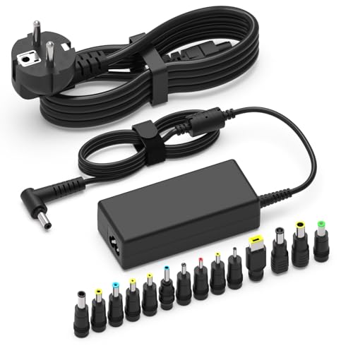 Hafiuege 65W Cargador ordenador portátil universal para ASUS Vivobook, Lenovo Ideapad, Acer, Dell, HP Stream Chromebook, Samsung, Chuwi, Sony, adaptador con 15 puertos