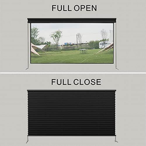Dulepax RV Blinds - Pleated Shades, 50" W x 24" L Black RV Window Shades for Camper, Travel Trailers, Motorhome's Window by Dulepax - Image 6