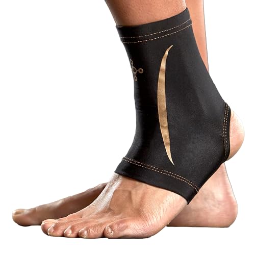 Tommie Copper Ankle Compression Sleeve (L/XL) 15-20 mmHg 4D Stretch & Non-Slip Fit for Targeted Support Patented Copper Znergy Fabric Anti-Odor Benefits Breathable Design