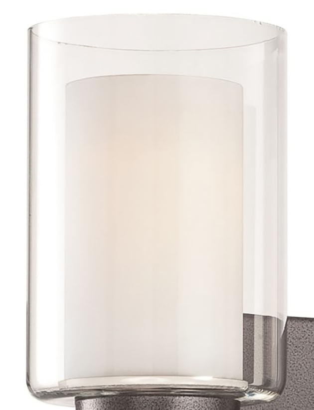 Image of Minka Lavery 6102-172 Parsons Studio Vanity Bath Light, 2-Light, 200 Total Watts, 15-in H x 8.75-in W, Smoked Iron