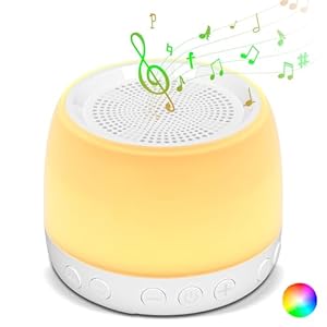 White Noise Machine, JESWO White Noise Machine Baby Kids Adults, Sound Machine with 7 Colour Night Light 5 Timer 13 Soothing Sounds Noise Cancelling for Sleep Therapy Nursery Office Gift